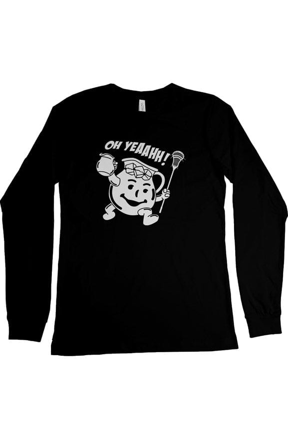 Oh Yeah Lacrosse Adult Cotton Long Sleeve T-Shirt Signature Lacrosse