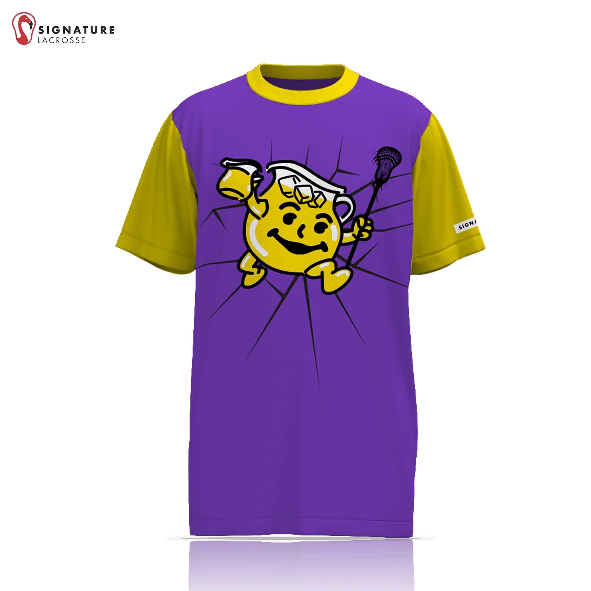 Oh Yeah Lacrosse Pro Purple Short Sleeve Shooting Shirt Signature Lacrosse