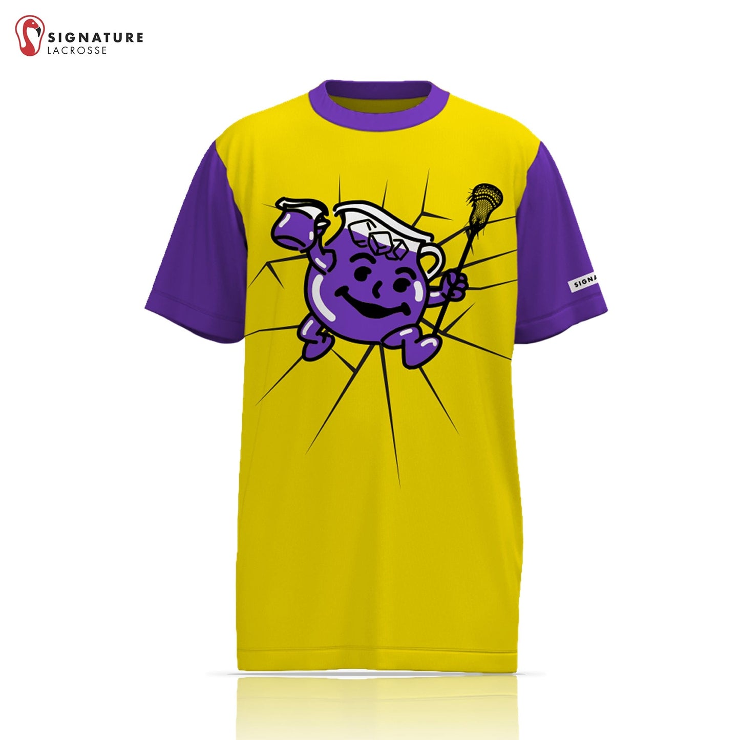 Oh Yeah Lacrosse Pro Yellow Short Sleeve Shooting Shirt Signature Lacrosse