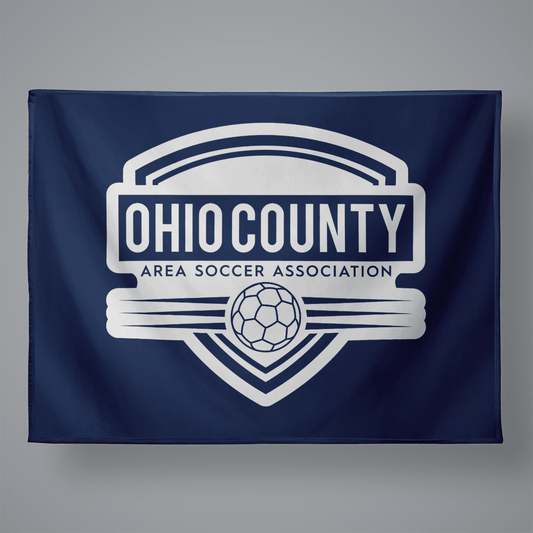 Ohio County Area Soccer Association Large Plush Throw Blanket Signature Lacrosse