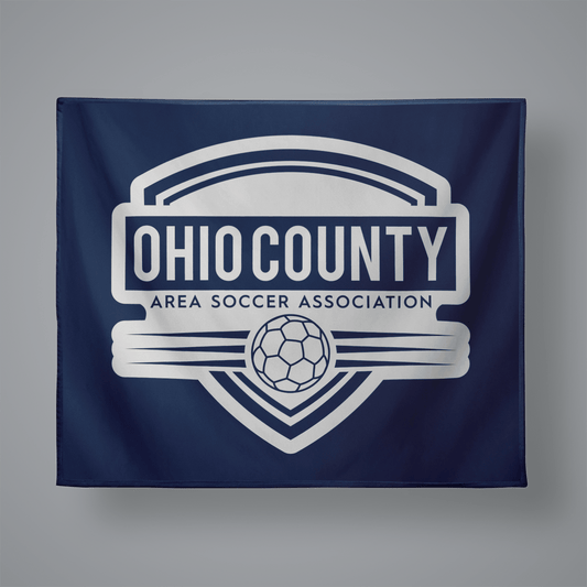 Ohio County Area Soccer Association Small Plush Throw Blanket Signature Lacrosse