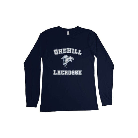 OneHill Lacrosse Adult Cotton Long Sleeve T-Shirt Signature Lacrosse