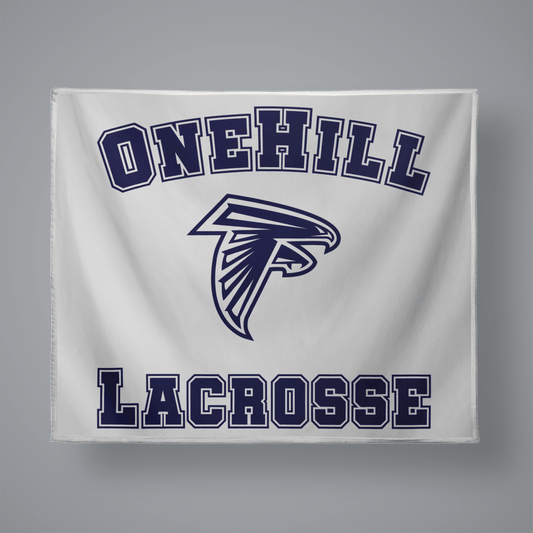 OneHill Lacrosse Small Plush Throw Blanket Signature Lacrosse