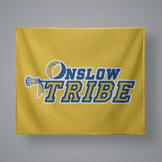 Onslow Tribe Small Plush Throw Blanket Signature Lacrosse