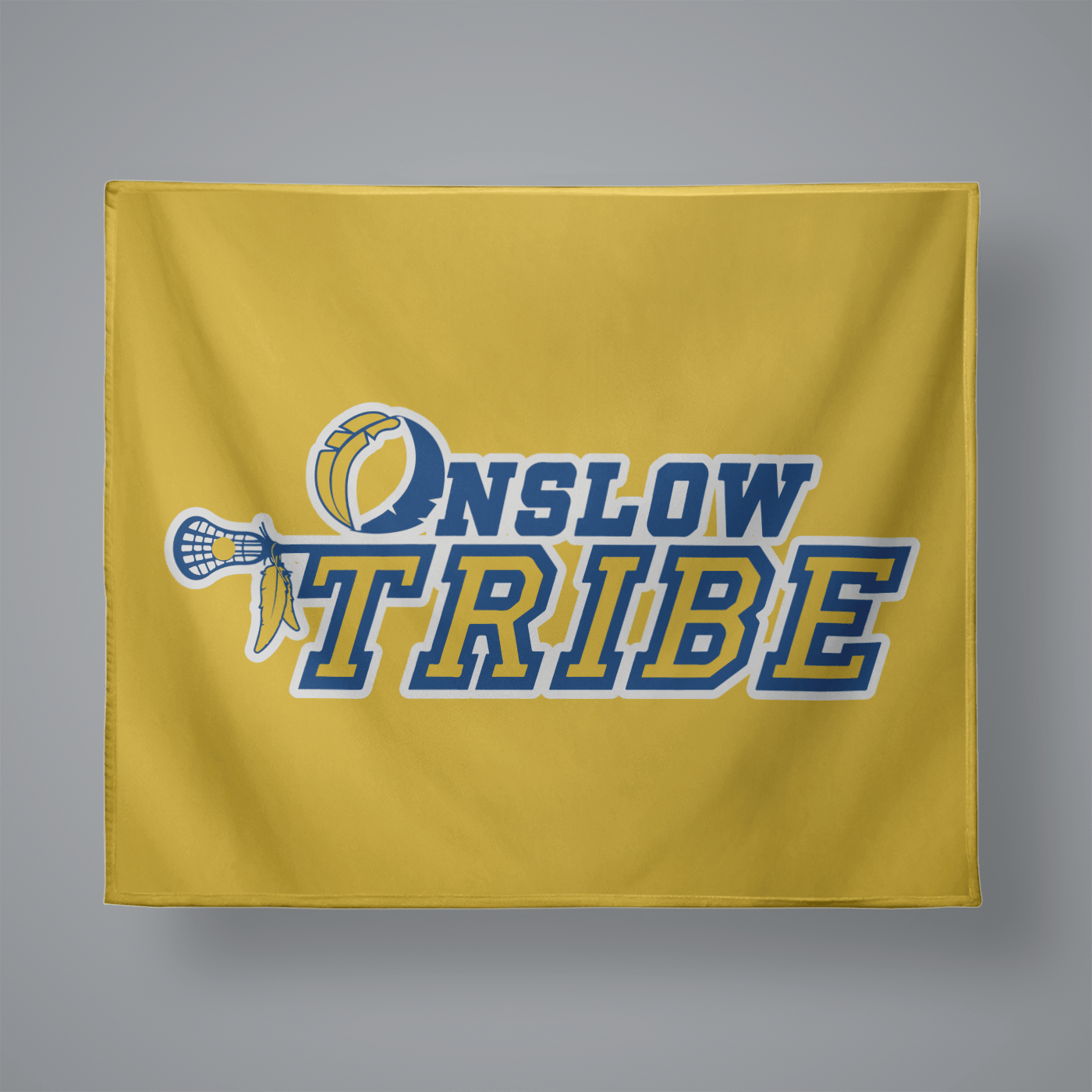 Onslow Tribe Small Plush Throw Blanket Signature Lacrosse