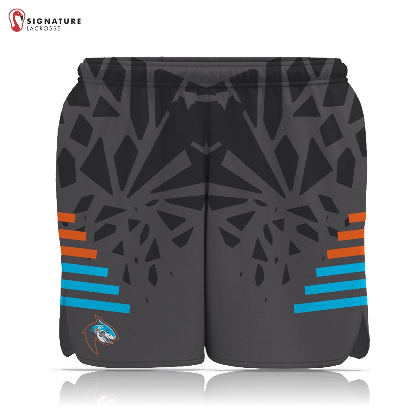 Orange County Frenzy Lacrosse Women's Pro Game Shorts-Dark: Select White Signature Lacrosse