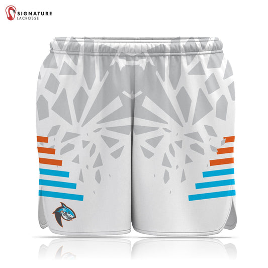 Orange County Frenzy Lacrosse Women's Pro Game Shorts: Select White Signature Lacrosse