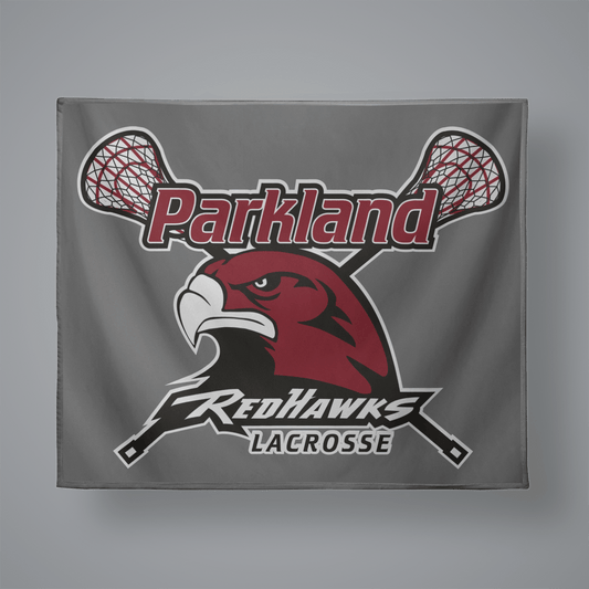 Parkland Redhawks Lacrosse Small Plush Throw Blanket Signature Lacrosse