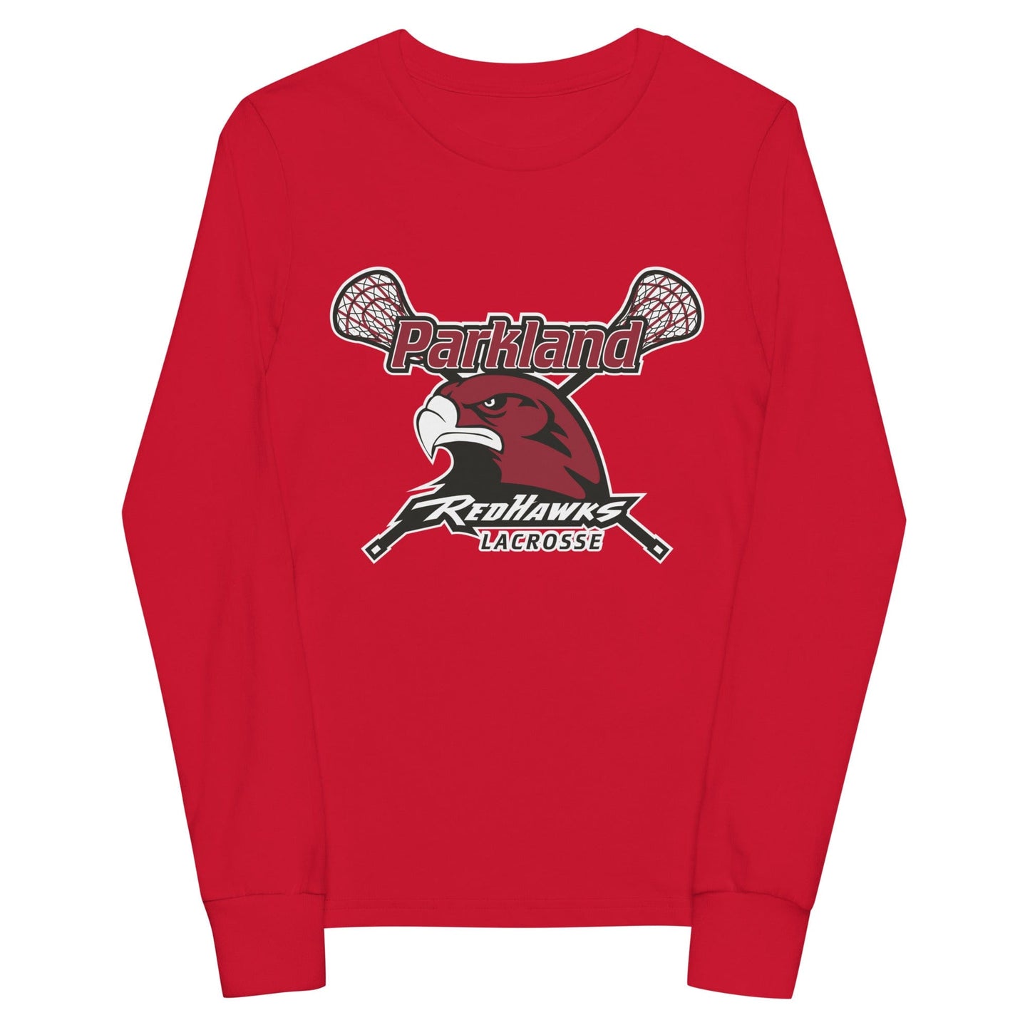 Parkland Redhawks Lacrosse Youth Cotton Long Sleeve T-Shirt Signature Lacrosse