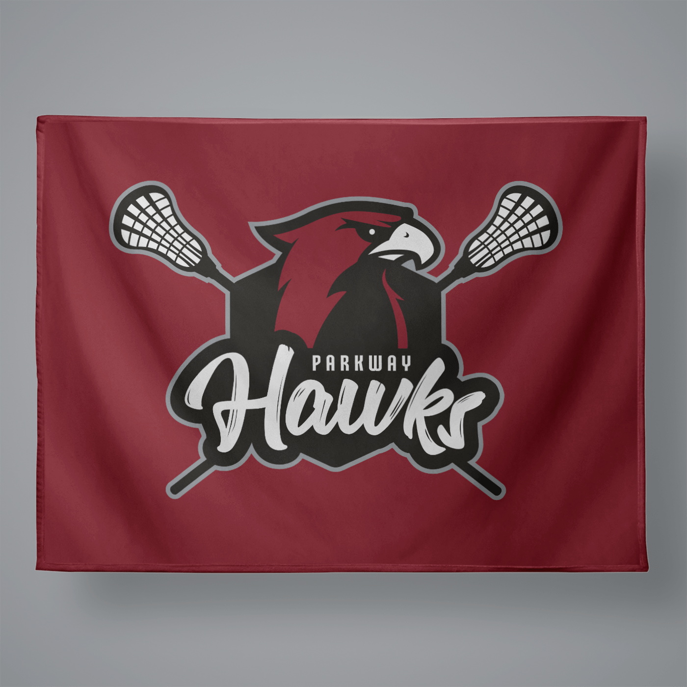 Parkway Youth Lacrosse Large Plush Throw Blanket Signature Lacrosse