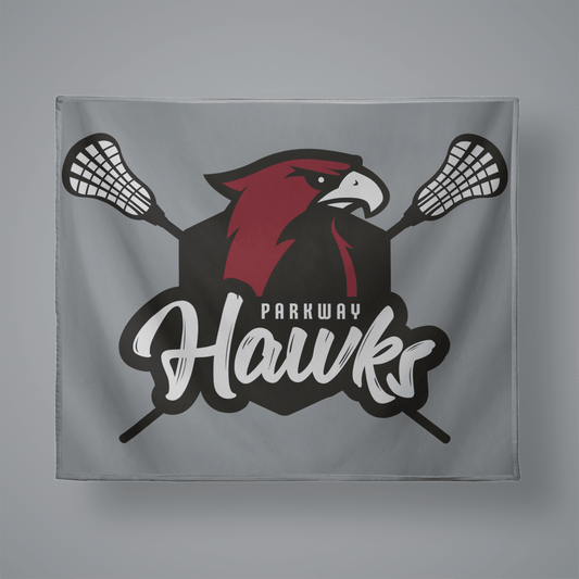 Parkway Youth Lacrosse Small Plush Throw Blanket Signature Lacrosse
