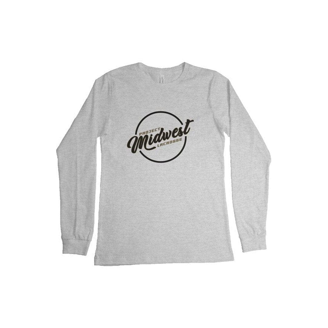 Project Midwest Lacrosse Adult Cotton Long Sleeve T-Shirt Signature Lacrosse