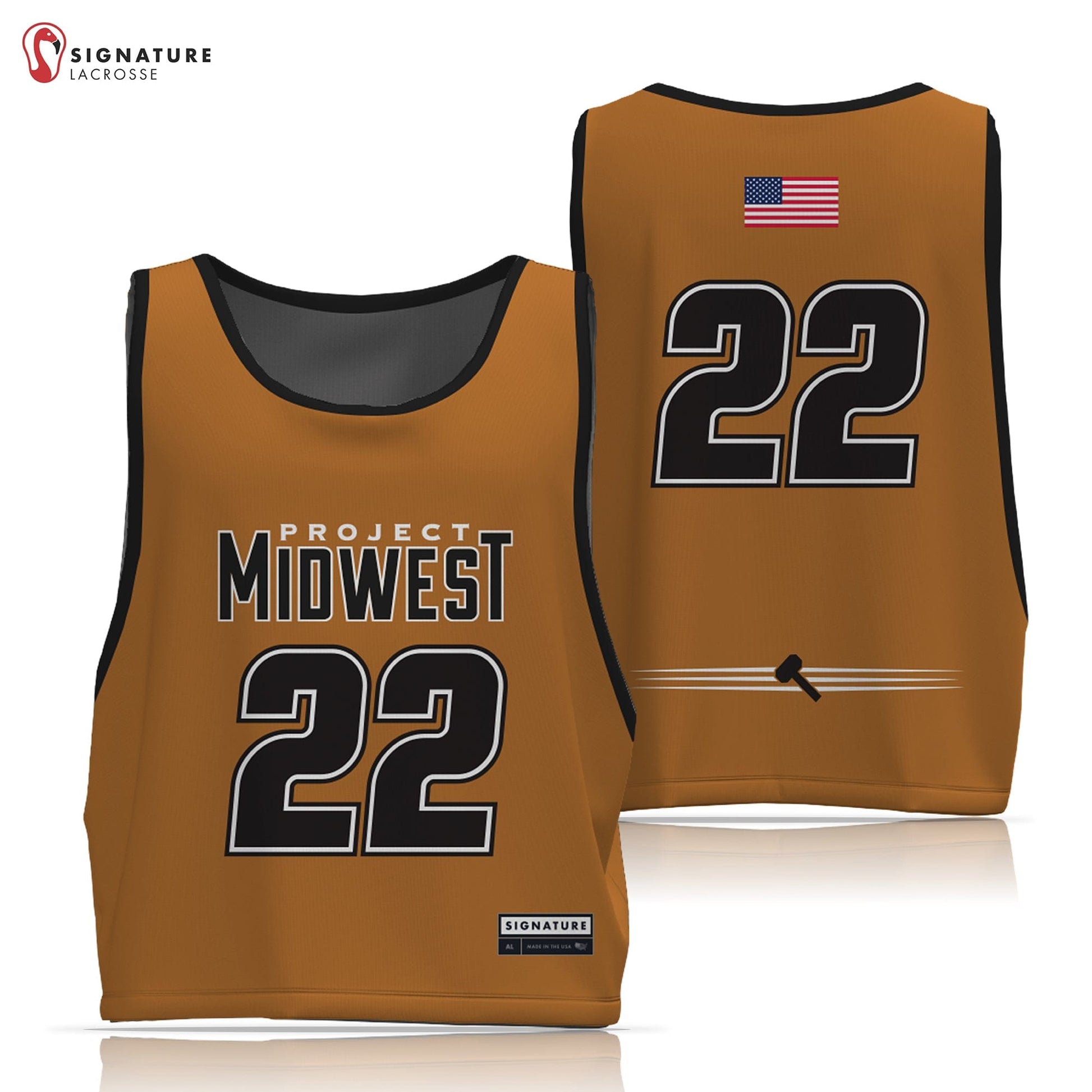 Project Midwest Lacrosse Reversible Game Pinnie Signature Lacrosse