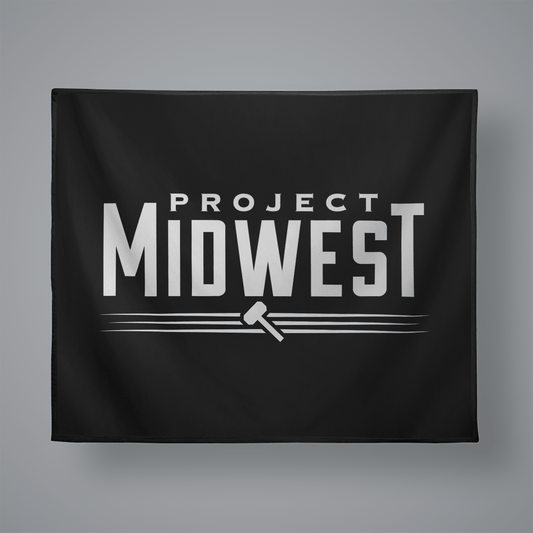 Project Midwest Lacrosse Small Plush Throw Blanket Signature Lacrosse