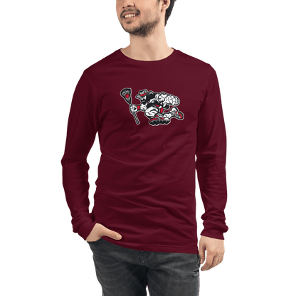 Roughriders Adult Premium Long Sleeve T -Shirt Signature Lacrosse