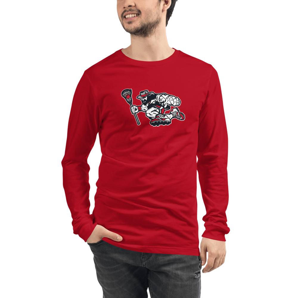 Roughriders Adult Premium Long Sleeve T -Shirt Signature Lacrosse