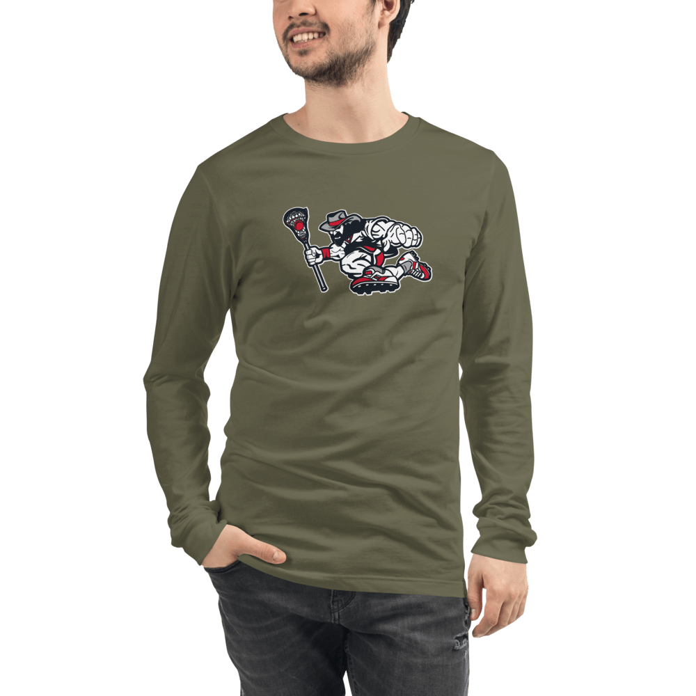 Roughriders Adult Premium Long Sleeve T -Shirt Signature Lacrosse