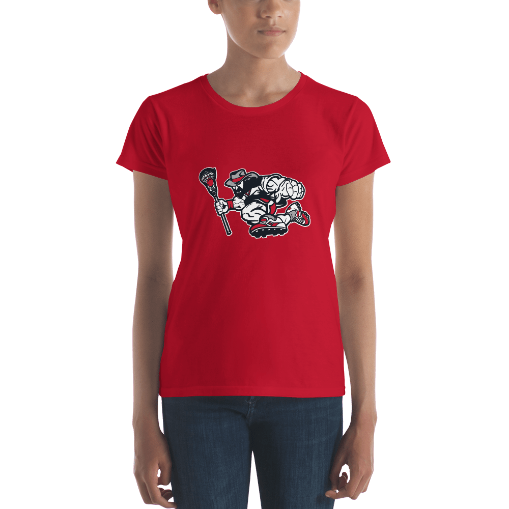 Roughriders Ladies Fitted Cotton Tee Signature Lacrosse