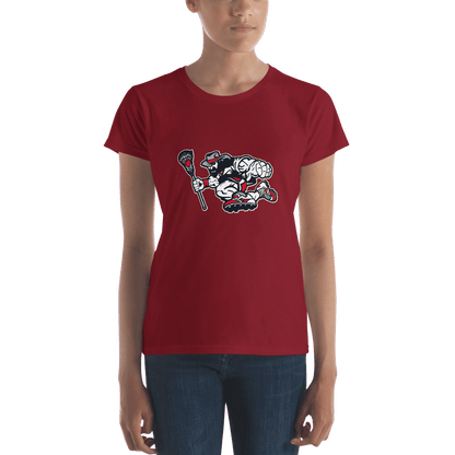 Roughriders Ladies Fitted Cotton Tee Signature Lacrosse