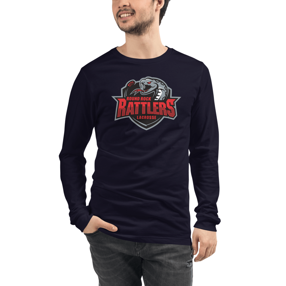 Round Rock Rattlers Lacrosse Adult Premium Long Sleeve T -Shirt Signature Lacrosse