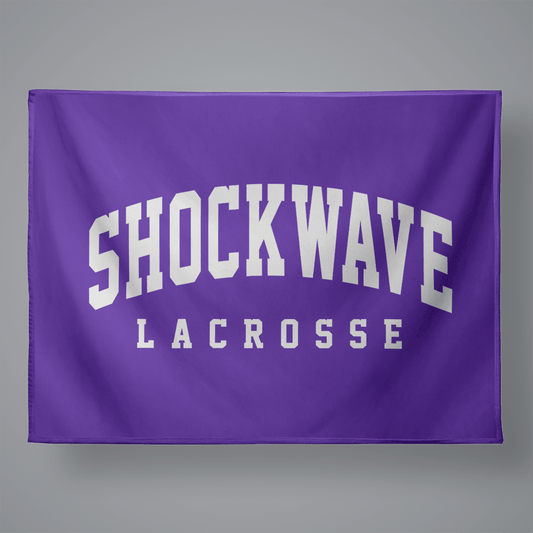 Shockwave Lacrosse Large Plush Throw Blanket Signature Lacrosse
