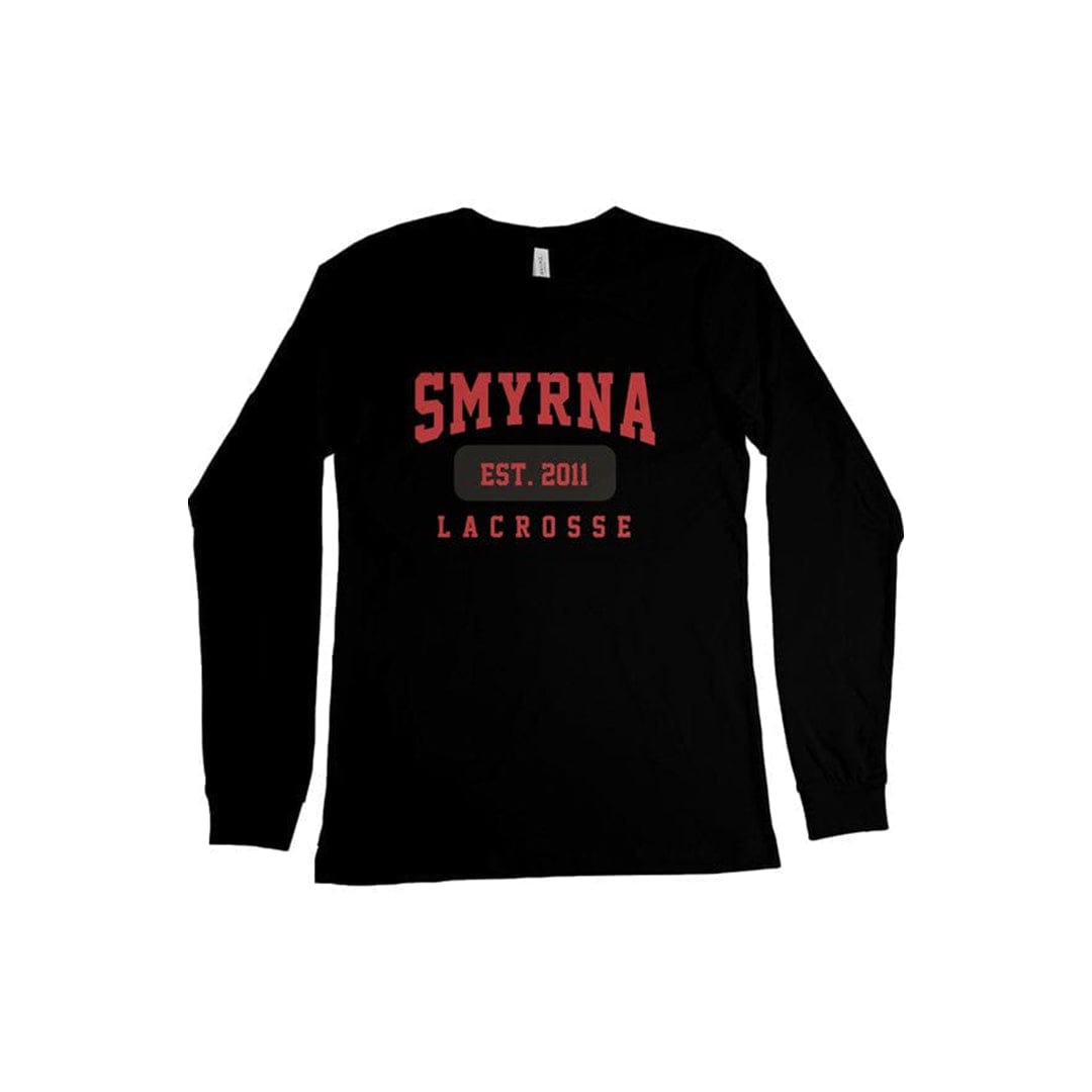 Smyrna Lacrosse Adult Cotton Long Sleeve T-Shirt Signature Lacrosse