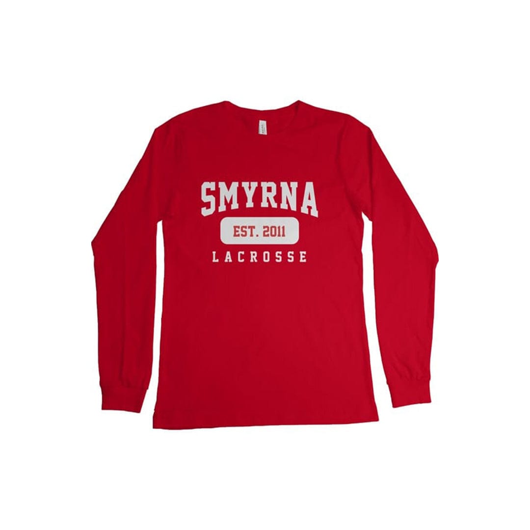Smyrna Lacrosse Adult Cotton Long Sleeve T-Shirt Signature Lacrosse