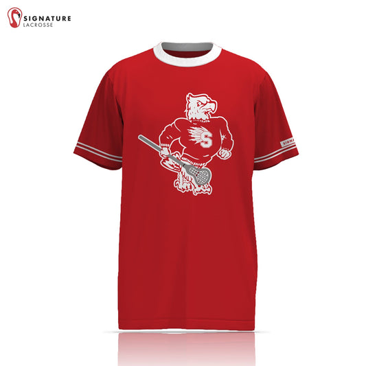 Smyrna Lacrosse Men's Player Red Short Sleeve Shooter Shirt Signature Lacrosse