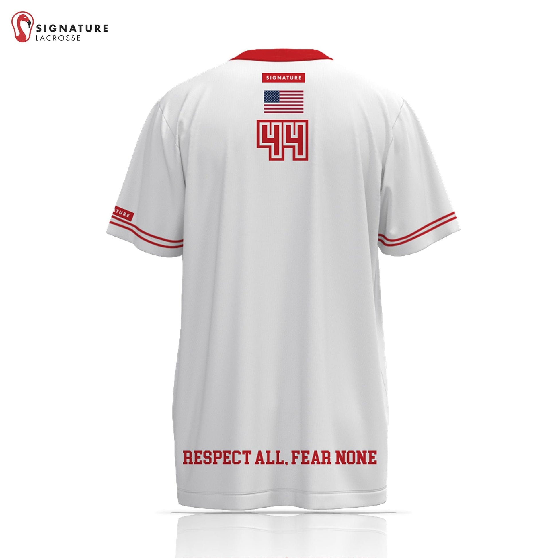 Smyrna Lacrosse Men's Player White Short Sleeve Shooter Shirt Signature Lacrosse