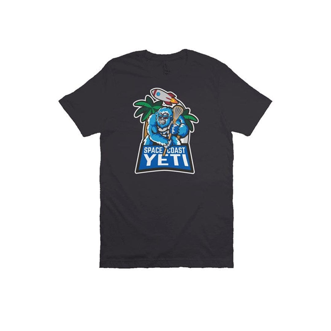 Space Coast Yeti Lacrosse Adult Cotton Short Sleeve T-Shirt Signature Lacrosse