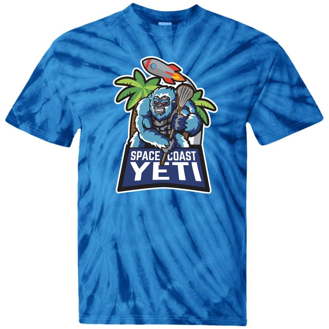 Space Coast Yeti Lacrosse Adult Cotton Tie Dye T-Shirt Signature Lacrosse