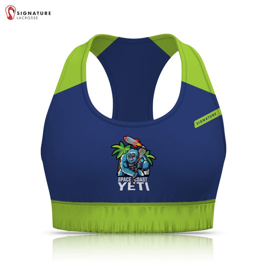 Space Coast Yeti Lacrosse Women's Pro Sports Bra: Space Coast Yeti Signature Lacrosse