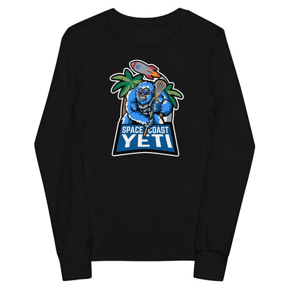 Space Coast Yeti Lacrosse Youth Cotton Long Sleeve T-Shirt Signature Lacrosse