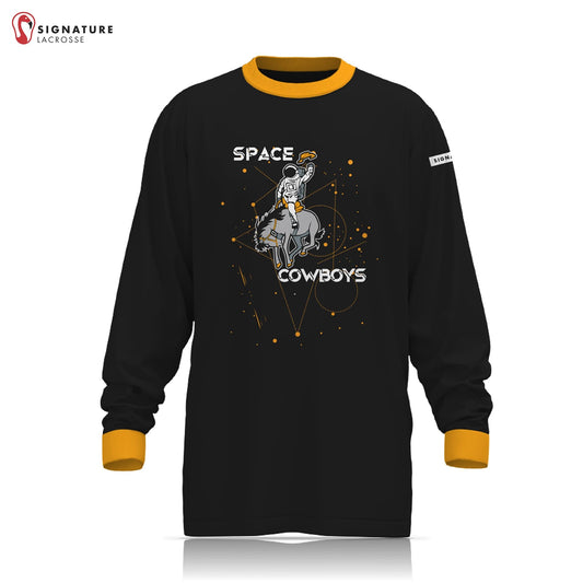Space Cowboys Lacrosse Men's Pro Black Long Sleeve Shooting Shirt Signature Lacrosse