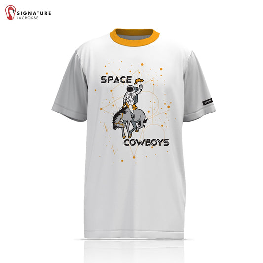 Space Cowboys Lacrosse Men's Pro White Short Sleeve Shooting Shirt Signature Lacrosse