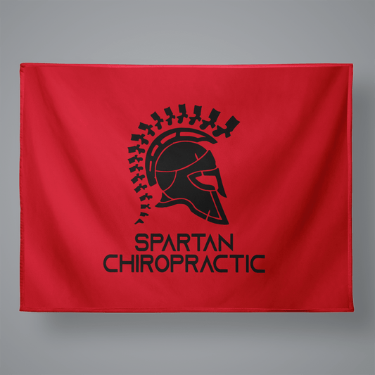Spartan Chiropractic Large Plush Throw Blanket Signature Lacrosse
