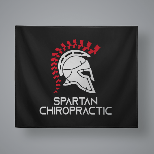 Spartan Chiropractic Small Plush Throw Blanket Signature Lacrosse