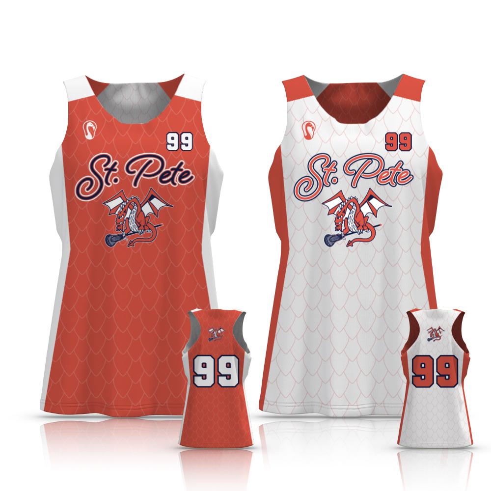 St Petersburg Lacrosse Club Women's Performance Game Reversible - Basic 2.0:U12 Girls Signature Lacrosse