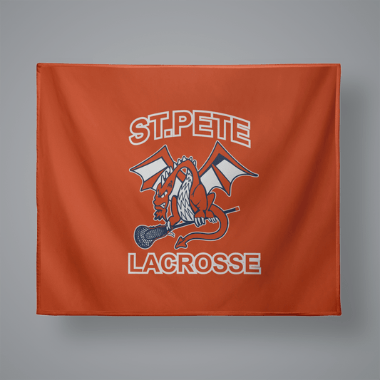 St Petersburg Lacrosse Small Plush Throw Blanket Signature Lacrosse