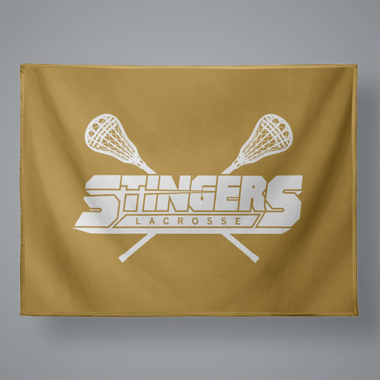 Stingers Lacrosse Large Plush Throw Blanket Signature Lacrosse