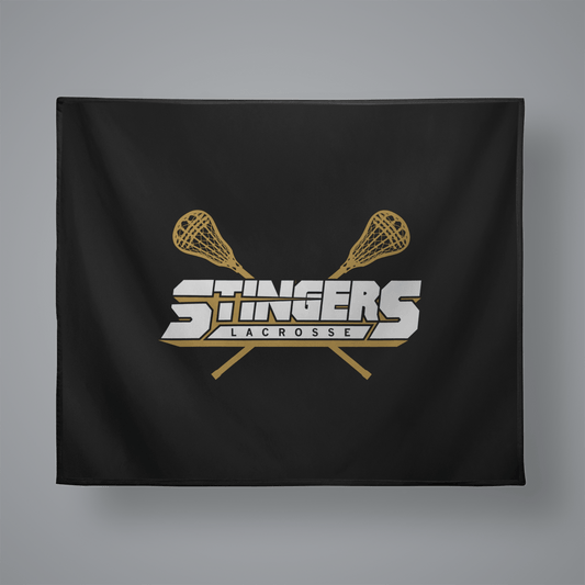 Stingers Lacrosse Small Plush Throw Blanket Signature Lacrosse