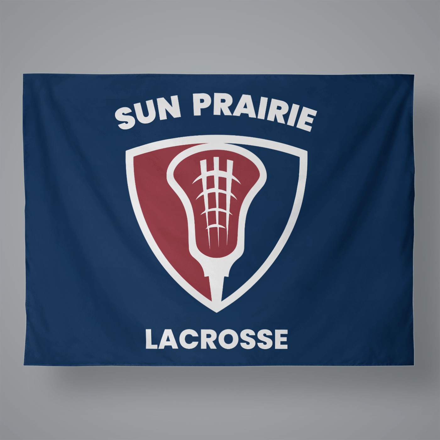 Sun Prairie Youth Lacrosse Large Wall Tapestry Signature Lacrosse