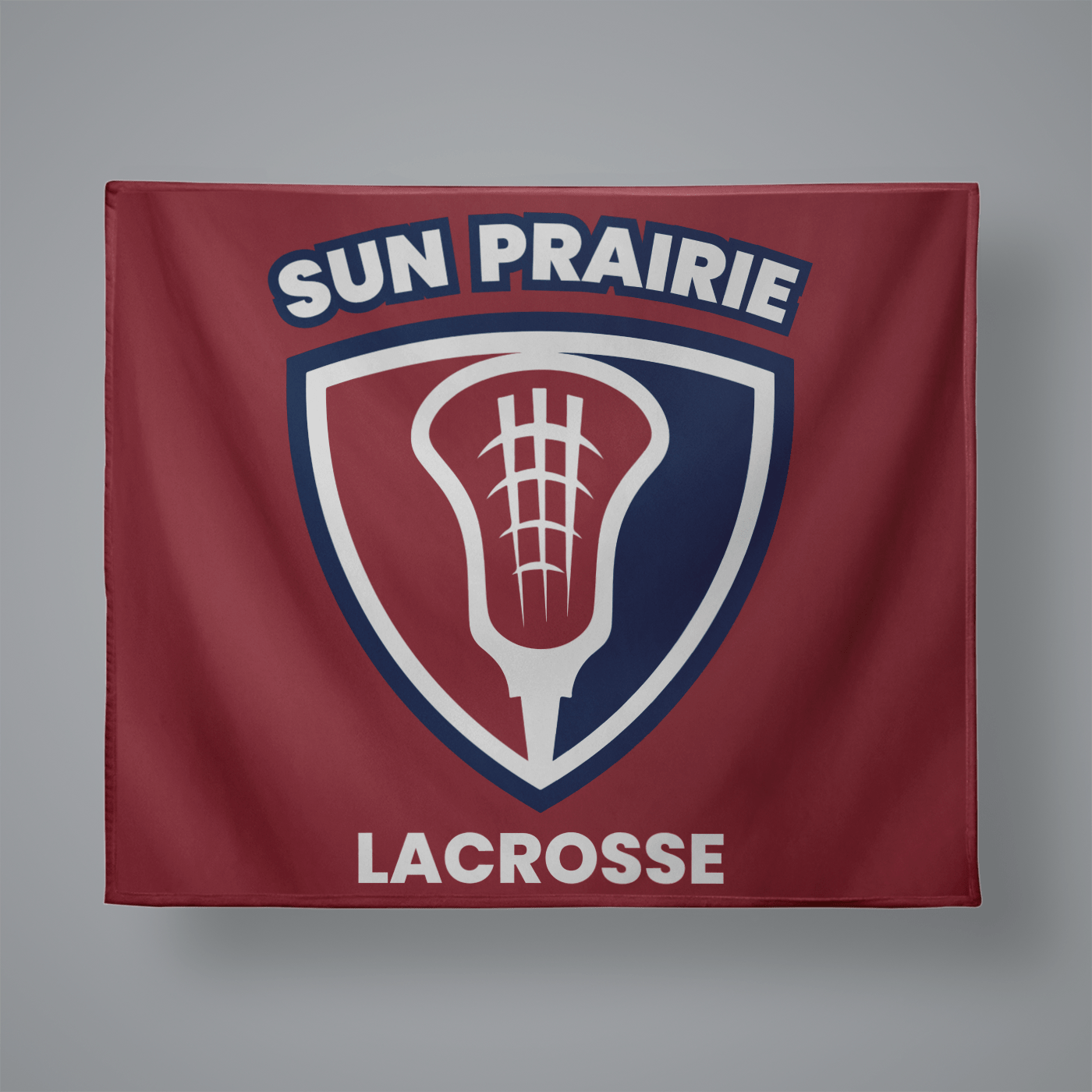 Sun Prairie Youth Lacrosse Small Plush Throw Blanket Signature Lacrosse