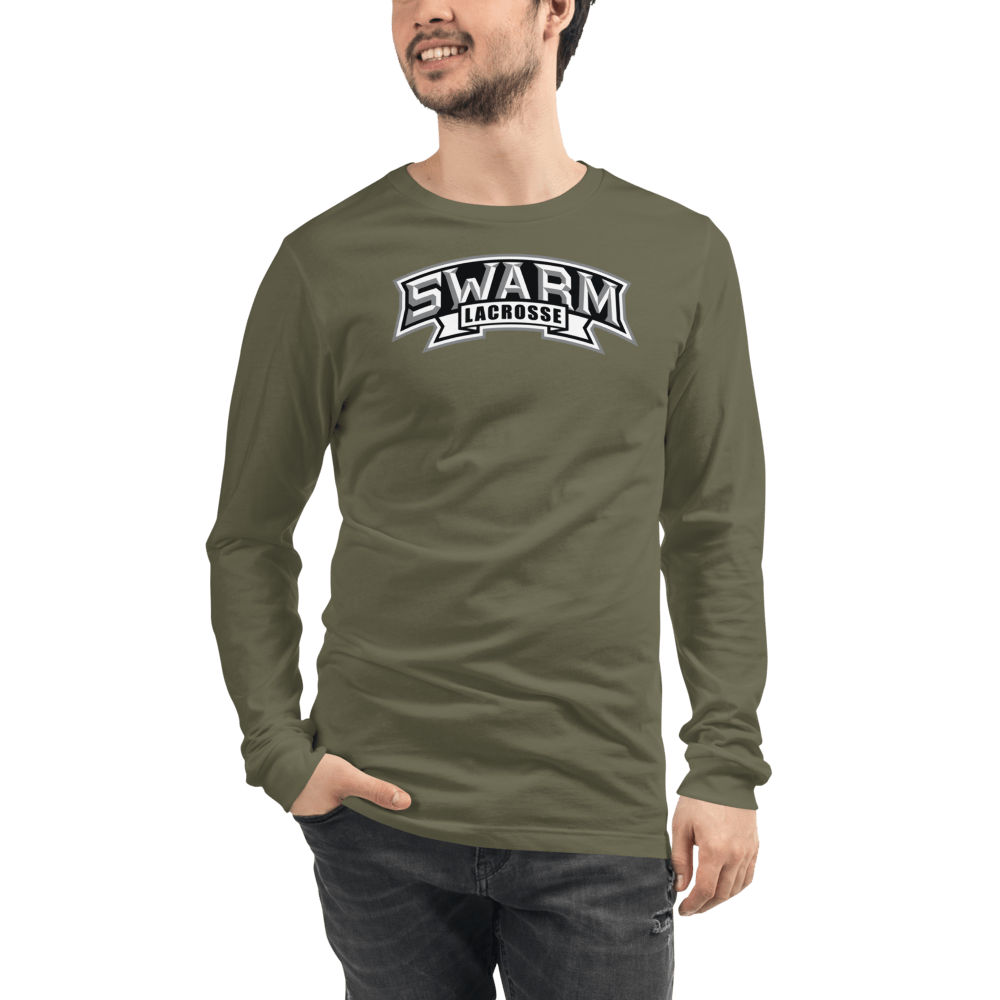 Swarm Lacrosse Adult Premium Long Sleeve T -Shirt Signature Lacrosse