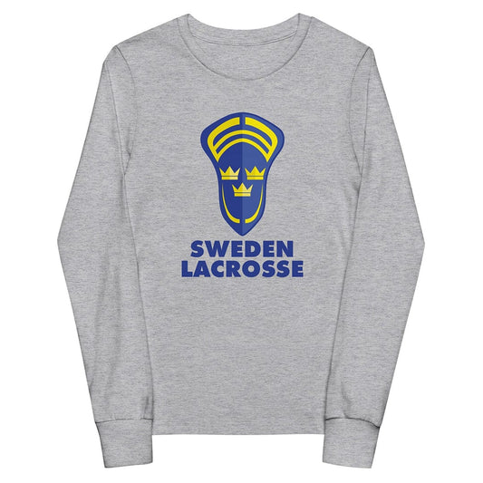 Sweden Lacrosse Youth Cotton Long Sleeve T-Shirt Signature Lacrosse