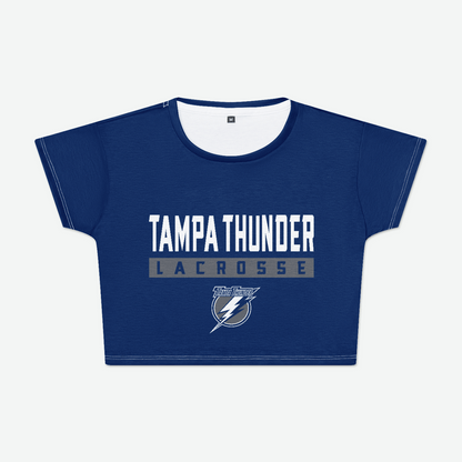 Tampa Thunder Lacrosse Adult Women's Crop T-Shirt Signature Lacrosse