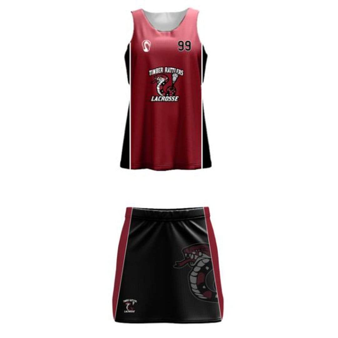 Timber Rattlers Youth Lacrosse Women's 2 Piece Game Package - Basic 2.0 - with skirt:Girls U10 Signature Lacrosse