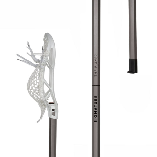 Titanium Pro Universal Complete Lacrosse Stick | 30" | Gun Metal/White Signature Lacrosse