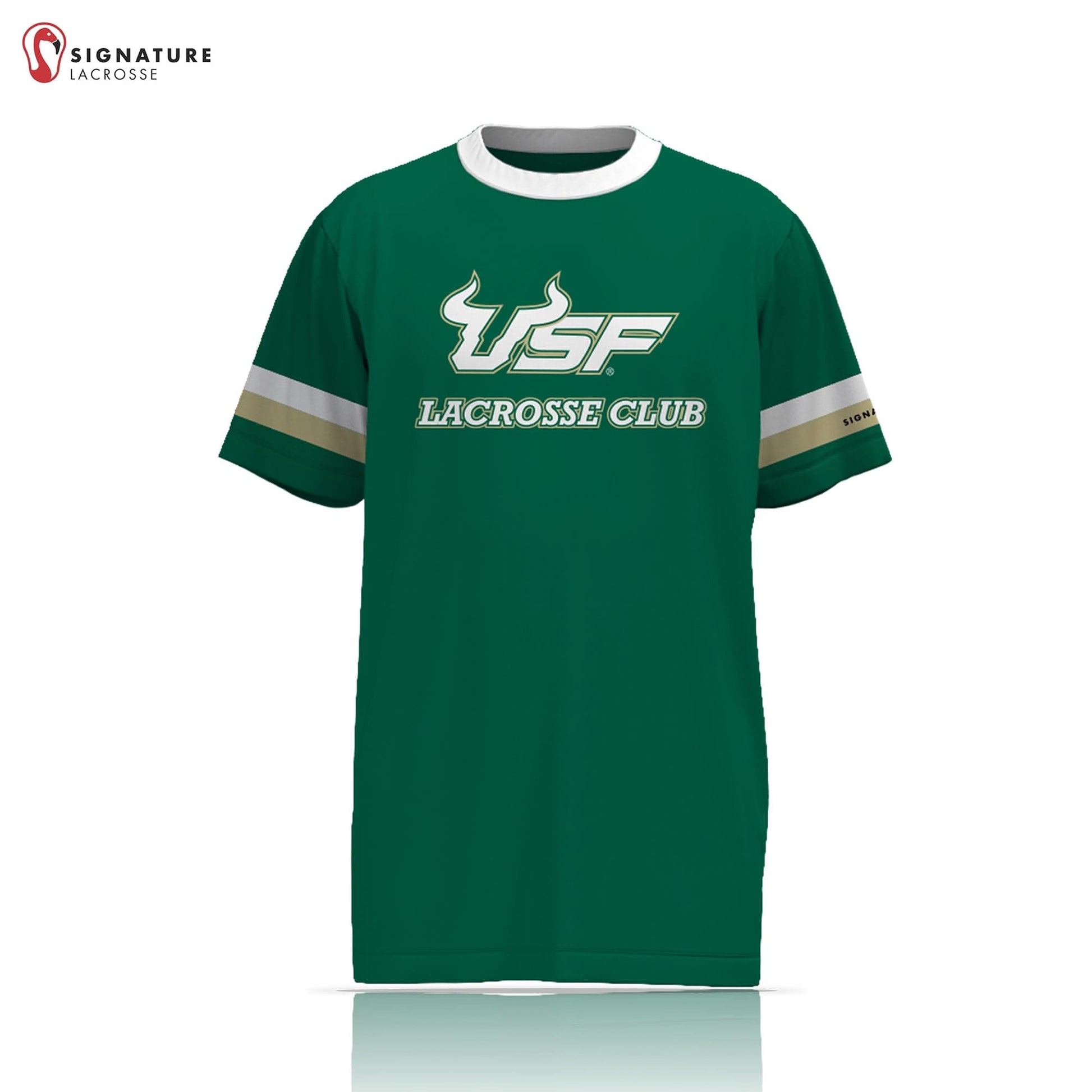USF Lacrosse Men's Green Short Sleeve Shooting Shirt Signature Lacrosse