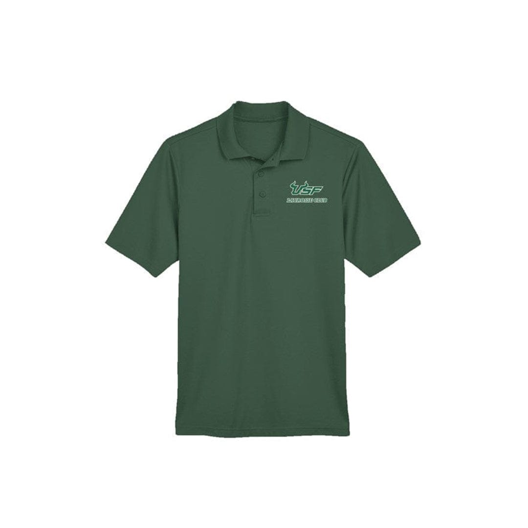 USF Mens Lacrosse Club Adult Performance Polo Signature Lacrosse